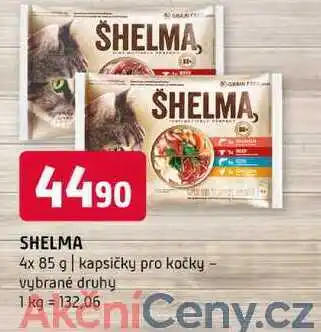 Terno SHELMA, 4x 85 g kapsičky pro kočky vybrané druhy nabídka