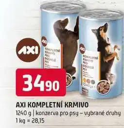 Terno AXI KOMPLETNÍ KRMIVO 1240 g konzerva pro psy vybrané druhy nabídka