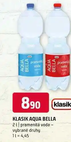 Terno KLASIK AQUA BELLA 2l pramenitá voda vybrané druhy nabídka
