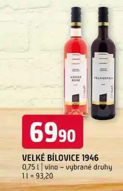 Terno Velké bílovice 1946 vybrané druhy 0,75l vino nabídka