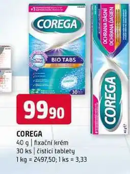 Terno COREGA 40 g fixační krém 30 ks čisticí tablety nabídka