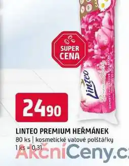Terno LINTEO PREMIUM HEŘMÁNEK MOSHETIC 80 ks kosmetické vatové polštářky nabídka