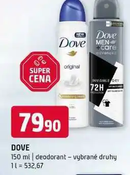 Terno DOVE 150 ml deodorant vybrané druhy nabídka