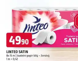 Terno LINTEO SATIN 8x 15 m toaletní papír bílý 3vrstvý nabídka