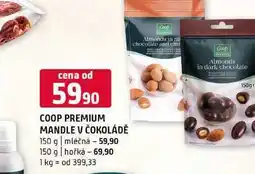 Terno COOP PREMIUM MANDLE V ČOKOLÁDĚ 150 g mléčná 150 g hořká nabídka