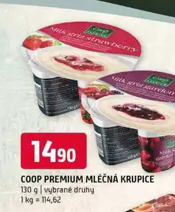 Terno COOP PREMIUM MLÉČNÁ KRUPICE 130 g vybrané druhy nabídka