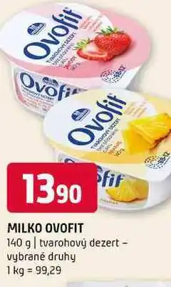 Terno MILKO OVOFIT 140 g tvarohový dezert vybrané druhy nabídka