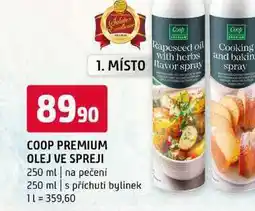 Terno COOP PREMIUM OLEJ VE SPREJI 250 ml na pečení 250 ml s příchutí bylinek nabídka