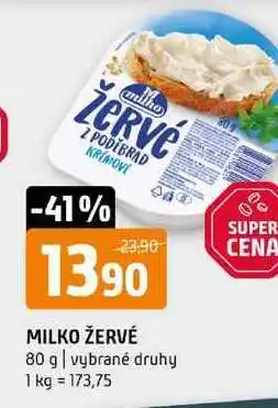 Terno MILKO ŽERVÉ 80 g vybrané druhy nabídka