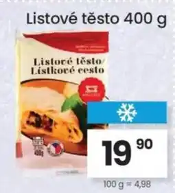 Kubík potraviny Listové těsto nabídka
