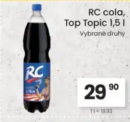 Kubík potraviny RC cola, Top Topic nabídka