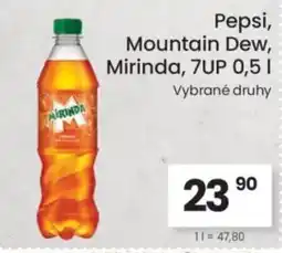 Kubík potraviny Pepsi, Mountain Dew, Mirinda, 7UP nabídka