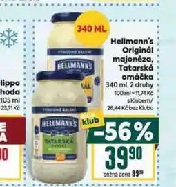 Billa Hellmann´s tatarská omáčka, majonéza nabídka