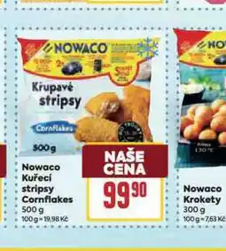 Billa Nowaco kuřecí steipsy cornflakes nabídka