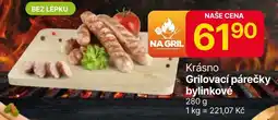Hruška Krásno Grilovací párečky bylinkové nabídka