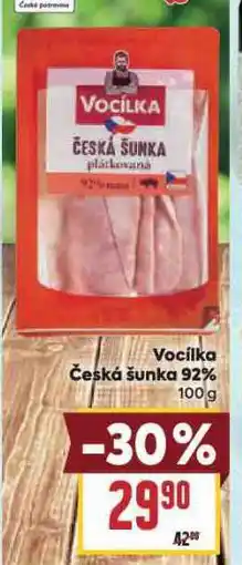 Billa Vocílka česká šunka 92% nabídka