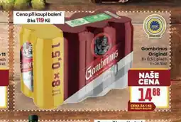 Billa Pivo gambrinus originál nabídka