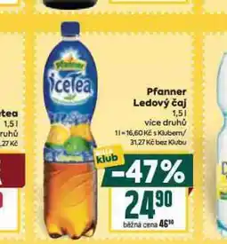 Billa Pfanner ledový čaj nabídka