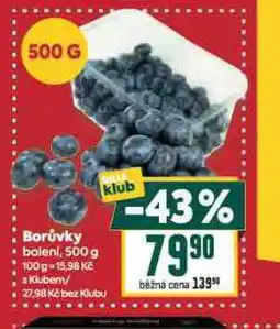 Billa Borůvky nabídka