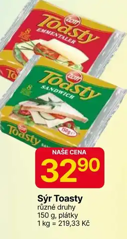 Hruška ZOTT Sýr Toasty nabídka