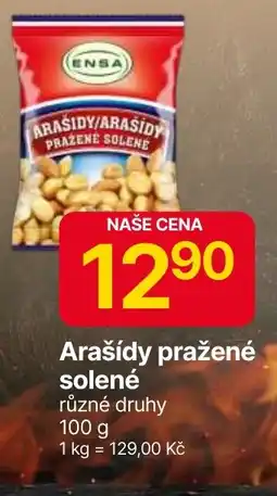 Hruška Arašídy pražené solené nabídka