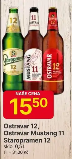 Hruška Ostravar 12, Ostravar Mustang 11 Staropramen 12 nabídka