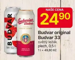 Hruška Budvar original Budvar 33 nabídka