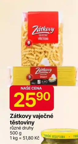 Hruška Zátkovy vaječné těstoviny nabídka