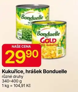 Hruška Bonduelle Kukuřice, hrášek nabídka