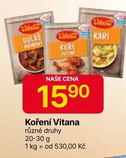 Hruška Vitana Koření nabídka