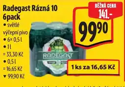 Albert Radegast Rázná 10 6pack nabídka