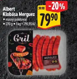 Albert Albert Klobása Merguez nabídka