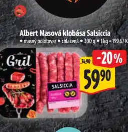 Albert Albert Masová klobása Salsiccia nabídka