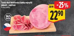 Albert Česká chuť Mistrovská šunka nejvyšší jakosti - vepřová nabídka