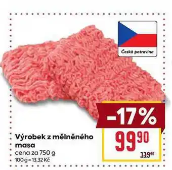 Billa Výrobek z mělněného masa cena za 750 g nabídka