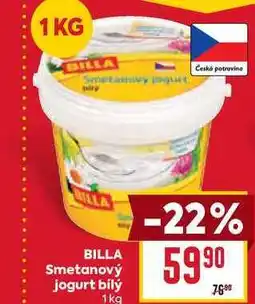 Billa BILLA Smetanový jogurt bílý 1kg nabídka