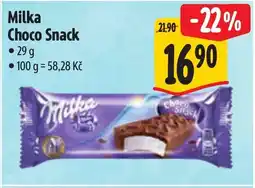 Albert MIlka Choco Snack nabídka
