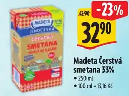 Albert MADETA Čerstvá smetana 33% nabídka