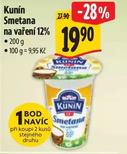 Albert Kunin Smetana na vaření 12% nabídka