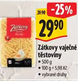 Albert Zátkovy vaječné těstoviny nabídka