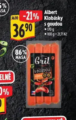 Albert Klobásky s goudou nabídka