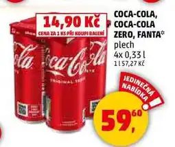 Penny Market COCA-COLA, 4 x 0,33 l nabídka