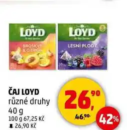 Penny Market ČAJ LOYD různé druhy, 40 g nabídka