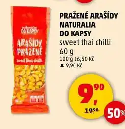 Penny Market PRAŽENÉ ARAŠÍDY NATURALIA DO KAPSY sweet thai chilli, 60 g nabídka