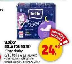 Penny Market VLOŽKY BELLA FOR TEENS různé druhy, 8/10 ks nabídka
