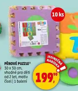 Penny Market PĚNOVÉ PUZZLE 30 x 30 cm, vhodné pro děti od 2 let, motiv čísel, 1 balení nabídka