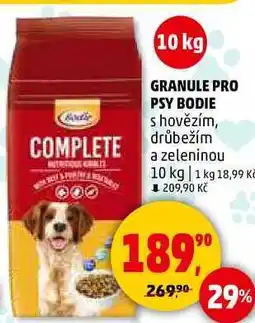 Penny Market GRANULE PRO PSY BODIE s hovězím, drůbežím a zeleninou, 10 kg nabídka