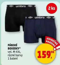 Penny Market PÁNSKÉ BOXERKY vel. M-XXL, různé barvy, 1 balení nabídka