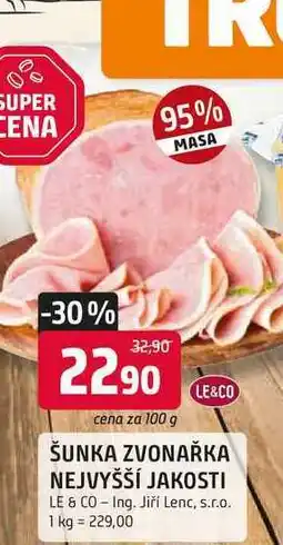 Trefa Le & Co Šunka zvonařka nejvyšší jakosti 100g nabídka