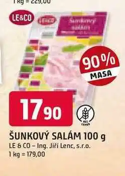 Trefa LE&CO ŠUNKOVÝ SALÁM 100 g nabídka